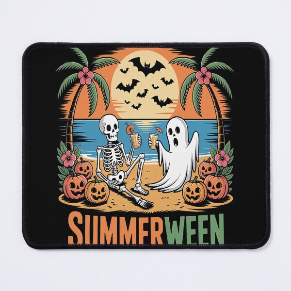 Item preview, Summerween Skeleton Ghost Beach Spooky Halloween designed and sold by HaiharryCartoon.
