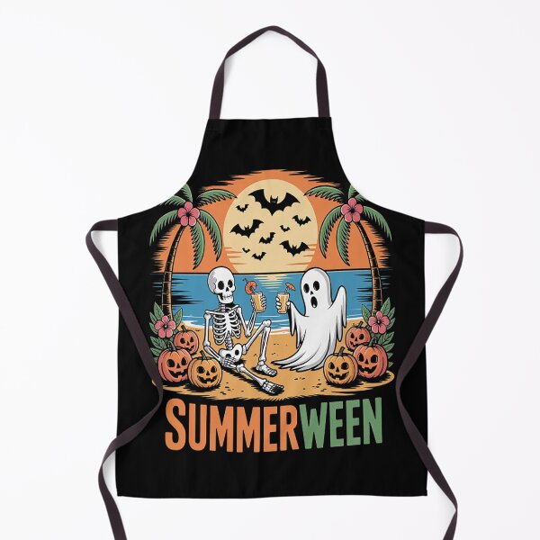 Item preview, Summerween Skeleton Ghost Beach Spooky Halloween designed and sold by HaiharryCartoon.
