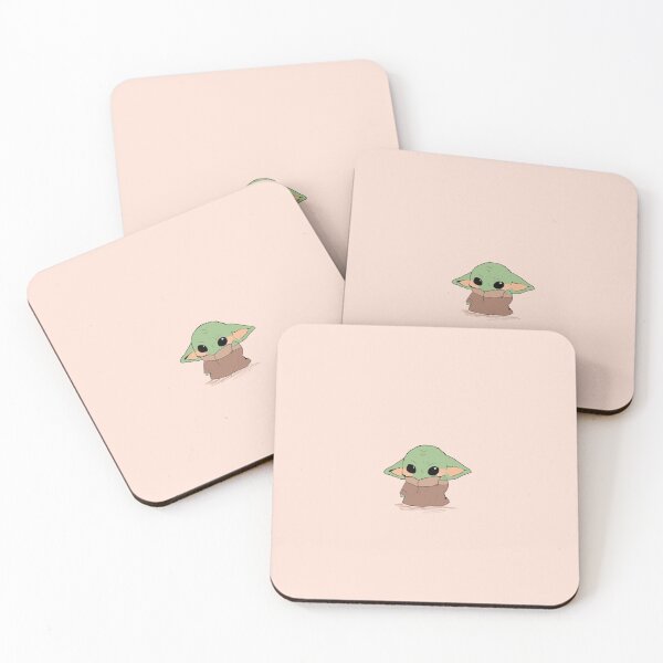 Artikelvorschau, Baby Yoda, rosa Hintergrund entworfen und verkauft von m1raya-sh0p.