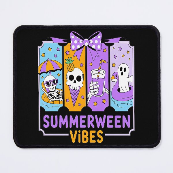 Item preview, Summerween Vibes Skeleton Ghost Beach Party Halloween Bow designed and sold by HaiharryCartoon.