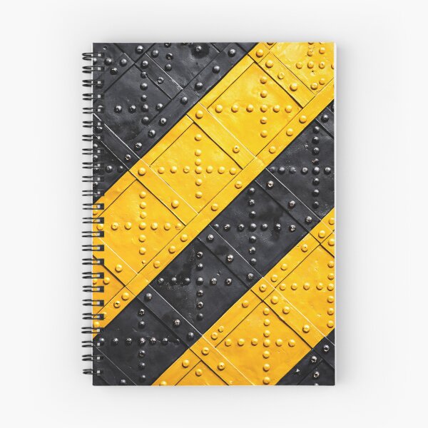 Item preview, Riveted Hazard Stripe Steel designed and sold by Kaleidoscope Print.