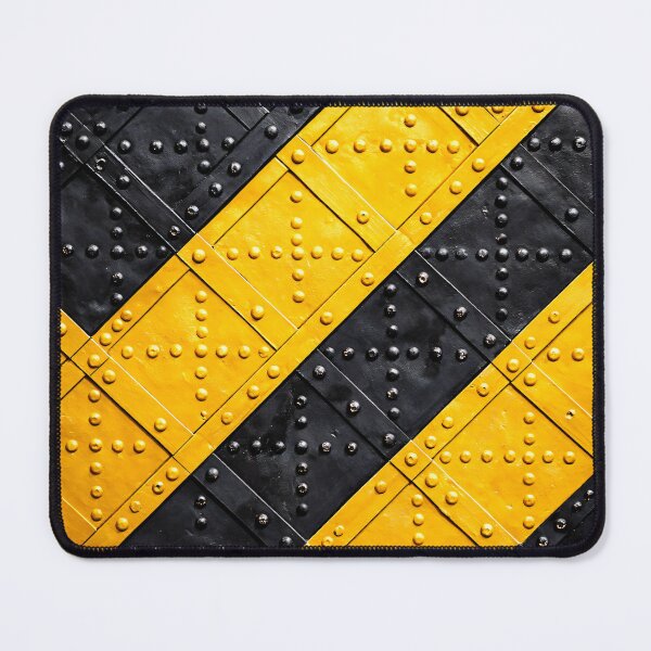 Item preview, Riveted Hazard Stripe Steel designed and sold by Kaleidoscope Print.
