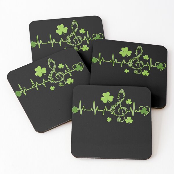 Item preview, Irish Shamrock Heartbeat Music designed and sold by LiviuGligoros.