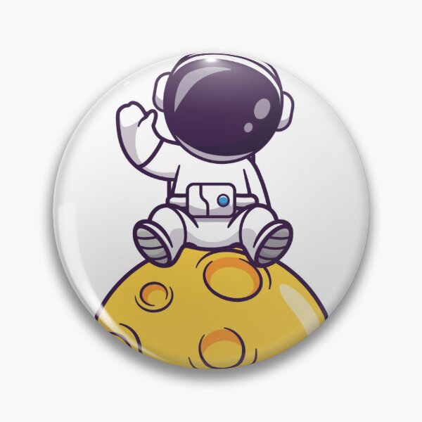 Item preview, Cute Kawaii Astronaut Chilling on the Moon designed and sold by DigiCosmic.
