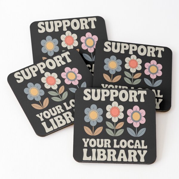 Item preview, Groovy Support Your Local Library Book Reader Lover Bookworm designed and sold by CottonCandyPrin.