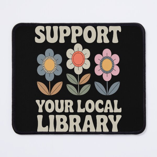Item preview, Groovy Support Your Local Library Book Reader Lover Bookworm designed and sold by CottonCandyPrin.
