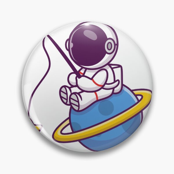 Item preview, Cute Kawaii Astronaut Chilling on the Moon designed and sold by DigiCosmic.