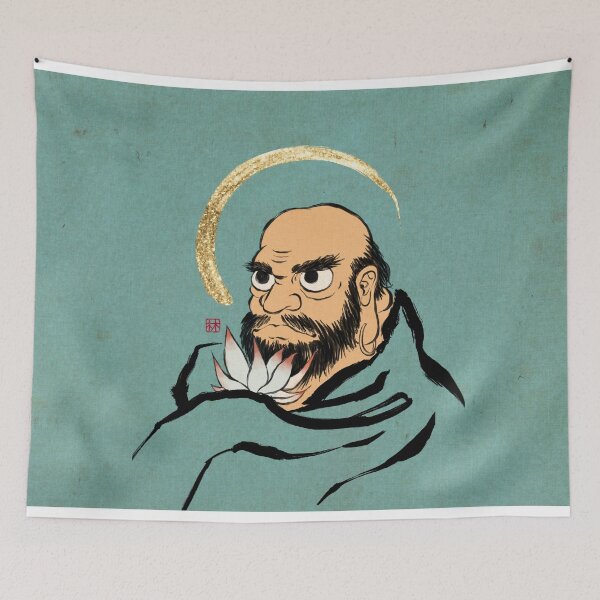 Item preview, Korean Folk Art: Zen Master Dalmado - Feng Shui Protection C  designed and sold by QamarART Paintings.