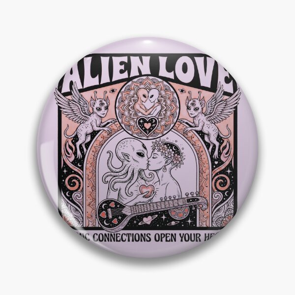 Item preview, Psychedelic Alien Love Cosmic Connections Art Nouveau designed and sold by zzz888.