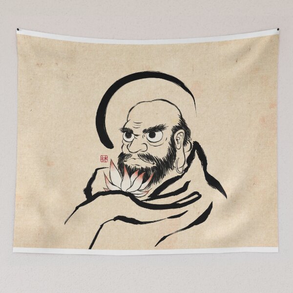Item preview, Korean Folk Art: Zen Master Dalmado - Feng Shui Protection D  designed and sold by QamarART Paintings.