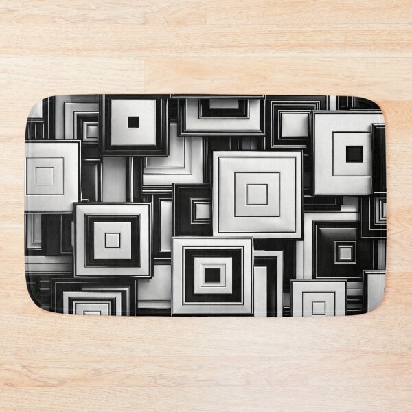 Item preview, Monochrome Geometric Blocks designed and sold by Kaleidoscope Print.
