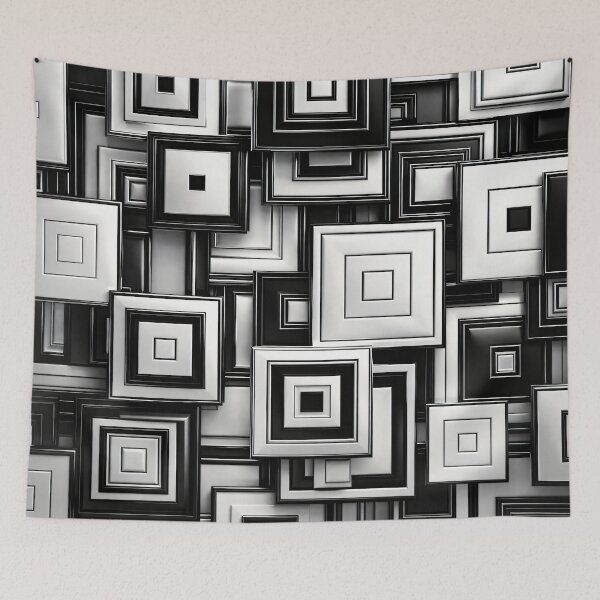 Item preview, Monochrome Geometric Blocks designed and sold by Kaleidoscope Print.