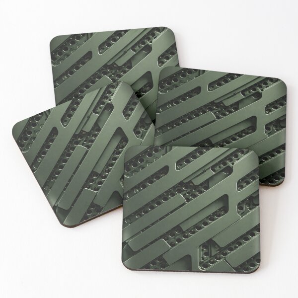 Item preview, Olive Industrial Grid designed and sold by Kaleidoscope Print.