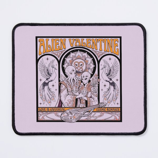 Item preview, Alien Valentine Psychedelic Art Nouveau Cosmic Romance designed and sold by zzz888.