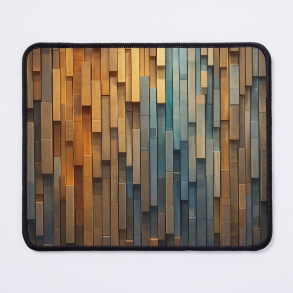 Item preview, Amber & Teal Wood Mosaic designed and sold by Kaleidoscope Print.