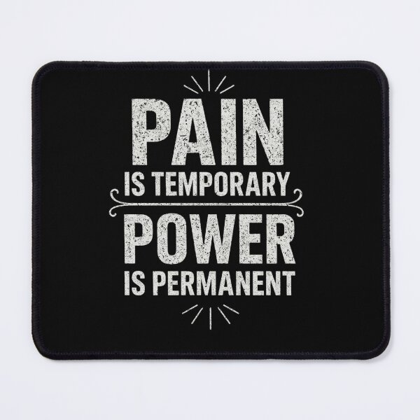 Item preview, Pain Is Temporary Power Is Permanent – Motivational Typography Quote designed and sold by ByKubraArt.