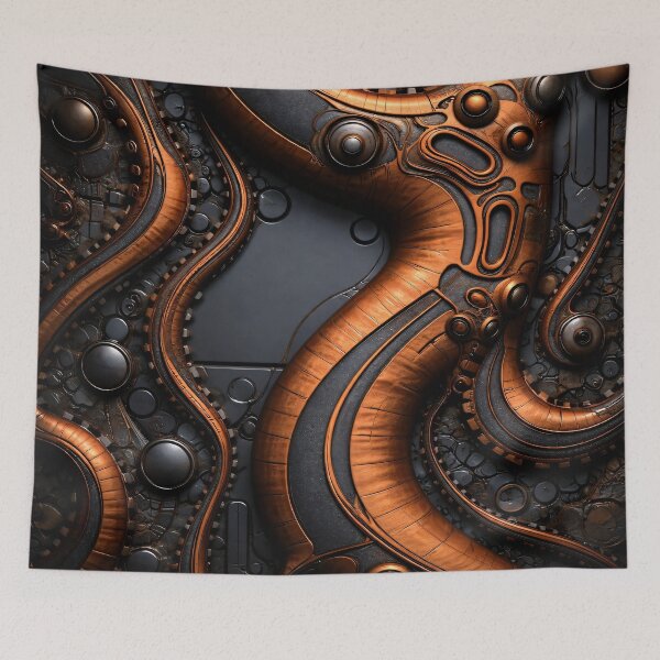 Item preview, Copper Circuit Flow designed and sold by Kaleidoscope Print.