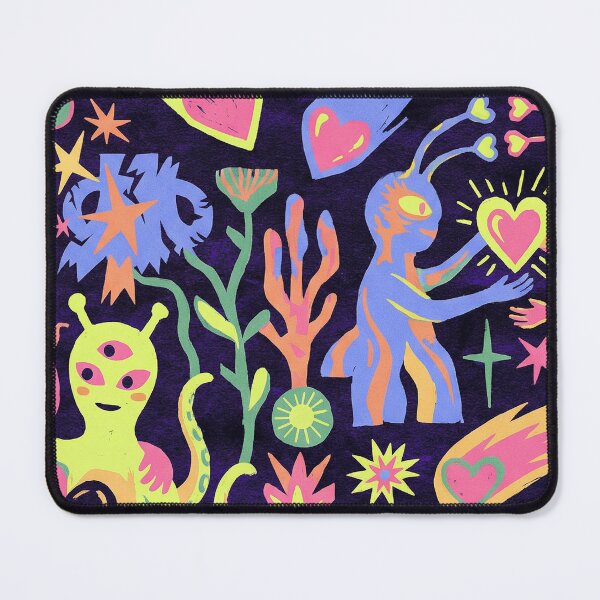 Item preview, Neon Psychedelic Alien Love Cosmic Pattern designed and sold by zzz888.