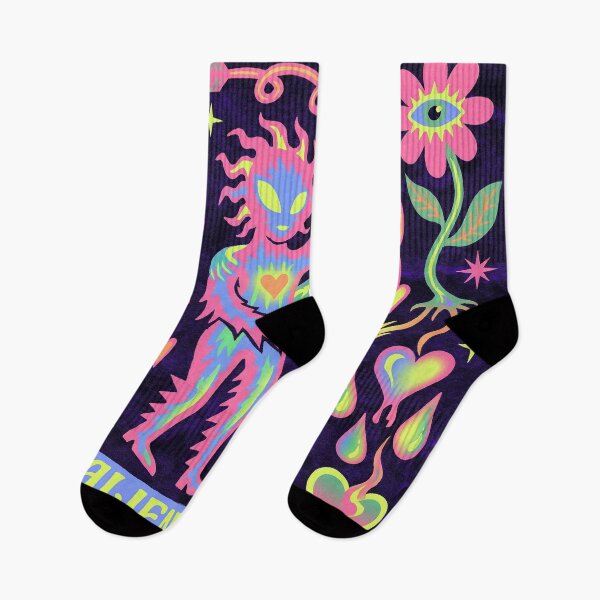 Item preview, Neon Psychedelic Alien Love Weirdcore Aesthetic designed and sold by zzz888.