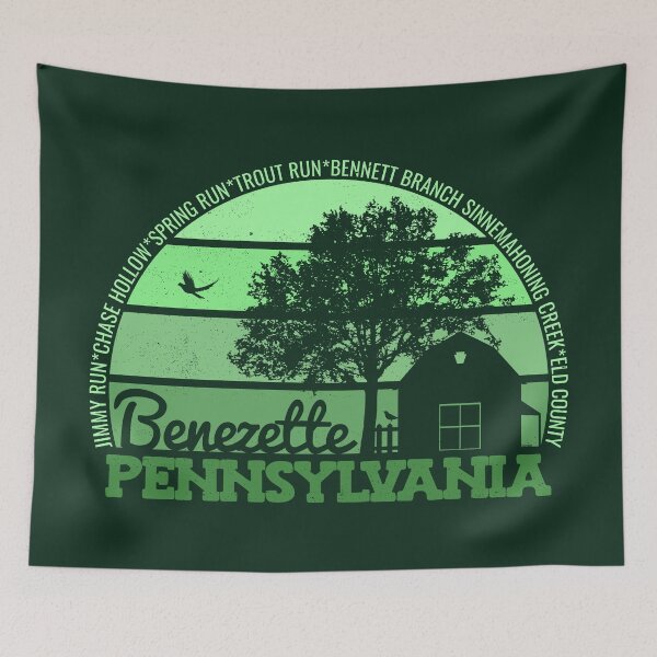 Item preview, Benezette Pennsylvania Sunset Retro Vintage Local Pride Logo designed and sold by CRHPOD20.