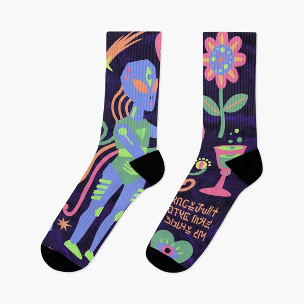 Item preview, Neon Psychedelic Alien Love Galactic Cipher designed and sold by zzz888.
