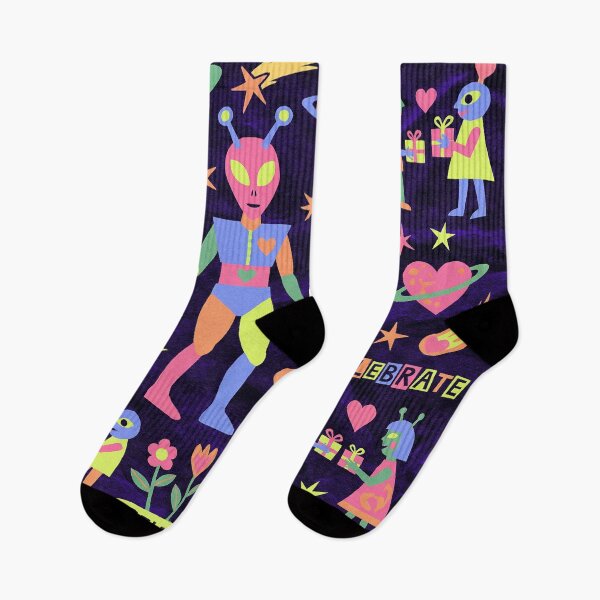 Item preview, Neon 90s Blacklight Alien Love Celebration designed and sold by zzz888.