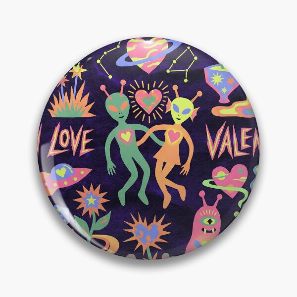 Item preview, Neon Psychedelic Alien Love Valentine Blacklight Aesthetic designed and sold by zzz888.