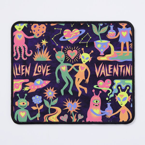 Item preview, Neon Psychedelic Alien Love Valentine Blacklight Aesthetic designed and sold by zzz888.