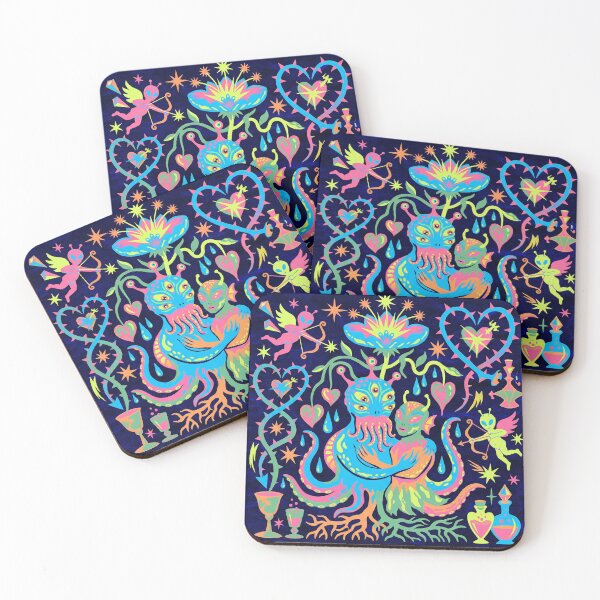 Item preview, Neon Psychedelic Alien Love Cosmic Roots designed and sold by zzz888.