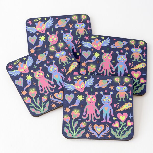 Item preview, Neon Psychedelic Alien Love Cosmic Montage designed and sold by zzz888.