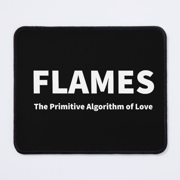 Item preview, "FLAMES" The Primitive Algorithm of Love" retro Dating app text design designed and sold by TR_fairydesigns.