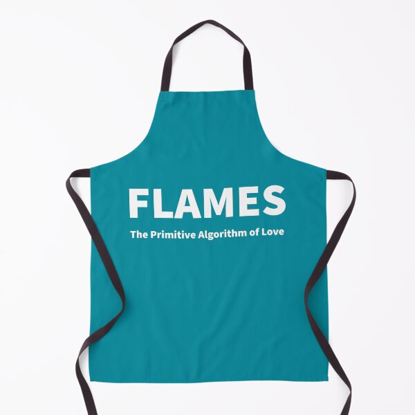 Item preview, "FLAMES" The Primitive Algorithm of Love" retro Dating app text design designed and sold by TR_fairydesigns.