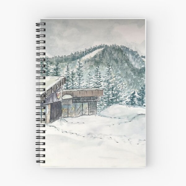 Item preview, Bouda Mama Pivovar in Winter – Czech Mountain Watercolour Illustration designed and sold by ArtwithKellie.