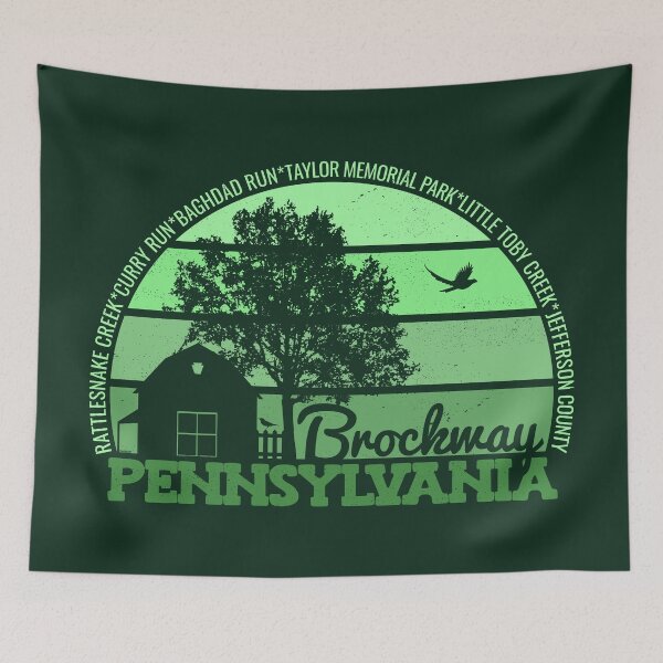 Item preview, Brockway Pennsylvania Sunset Retro Vintage Local Pride Logo designed and sold by CRHPOD20.