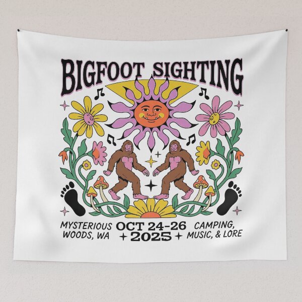 Item preview, Bigfoot Sighting Vintage 2025 Music Festival Art designed and sold by zzz888.