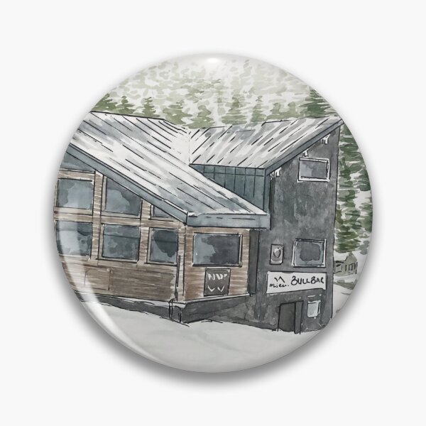 Item preview, Pec Pod Sněžkou Bullbar – Czech Ski Bar Winter Watercolour designed and sold by ArtwithKellie.