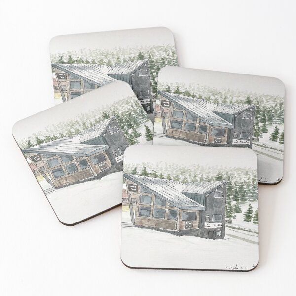 Item preview, Pec Pod Sněžkou Bullbar – Czech Ski Bar Winter Watercolour designed and sold by ArtwithKellie.