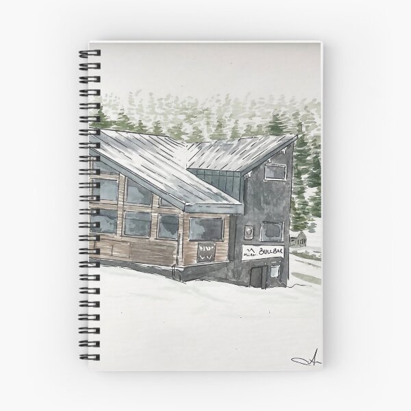 Item preview, Pec Pod Sněžkou Bullbar – Czech Ski Bar Winter Watercolour designed and sold by ArtwithKellie.
