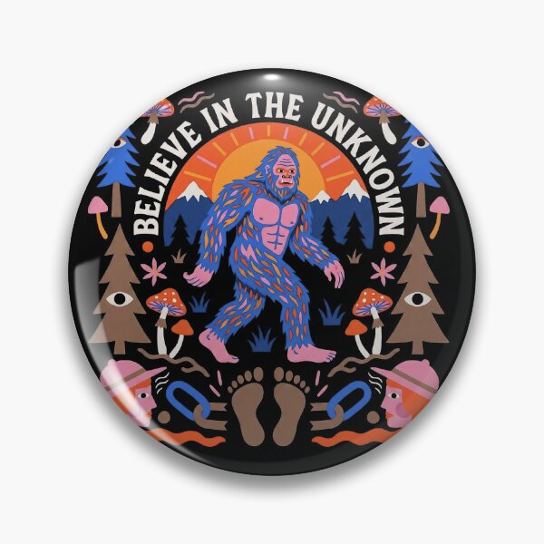 Item preview, Believe In The Unknown Psychedelic Bigfoot Folk Art designed and sold by zzz888.