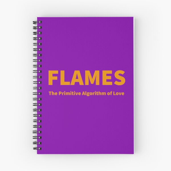 Item preview, "FLAMES" The Primitive Algorithm of Love" retro Dating app text design designed and sold by TR_fairydesigns.