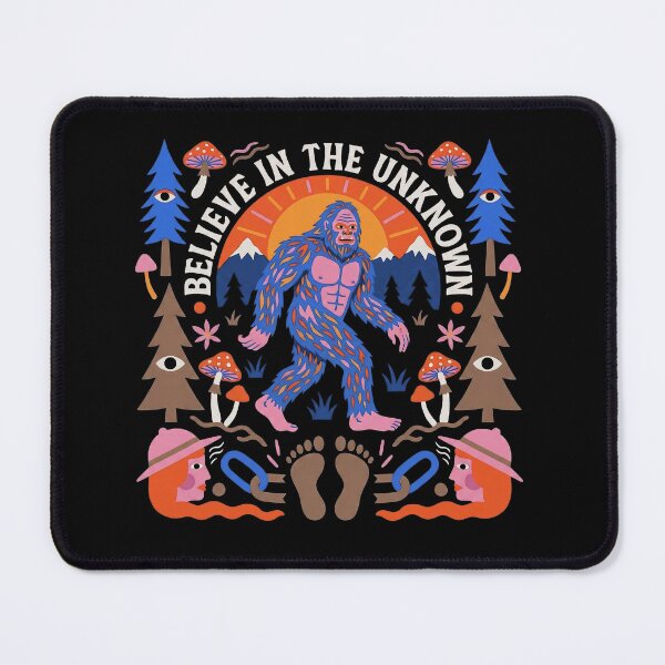 Item preview, Believe In The Unknown Psychedelic Bigfoot Folk Art designed and sold by zzz888.