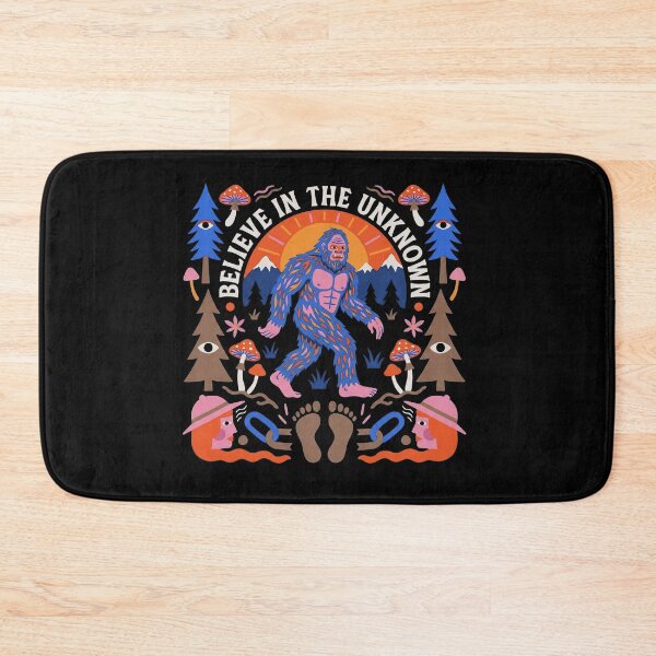 Item preview, Believe In The Unknown Psychedelic Bigfoot Folk Art designed and sold by zzz888.