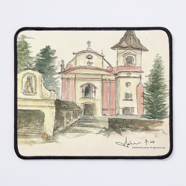 Item preview, Nová Paka Kostel – Czech Church Watercolour Illustration designed and sold by ArtwithKellie.