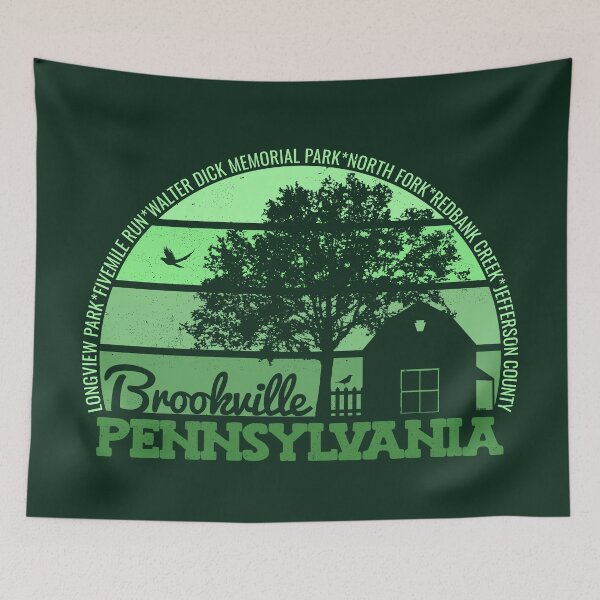 Item preview, Brookville Pennsylvania Sunset Retro Vintage Local Pride Logo designed and sold by CRHPOD20.