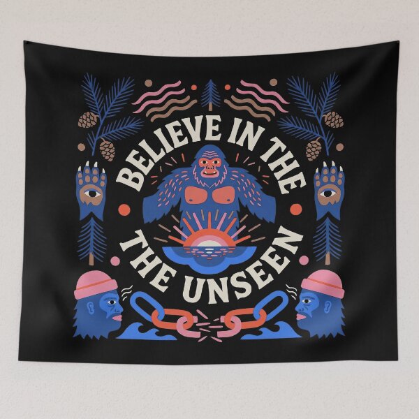 Item preview, Believe In The Unseen Mystic Bigfoot Folk Art designed and sold by zzz888.