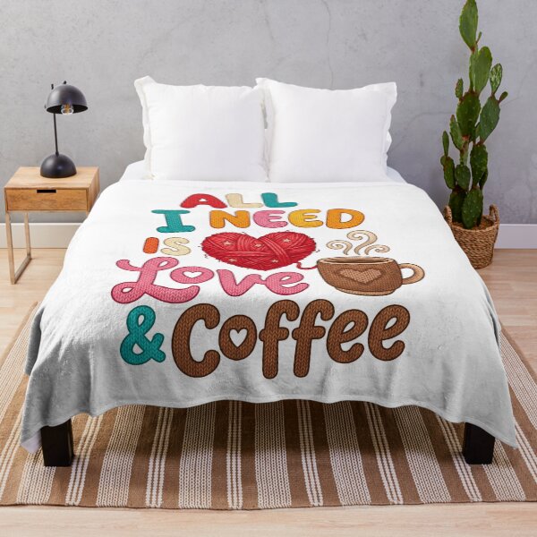 Item preview, All I Need Is Love and Coffee Cute Coffee Lover Illustration designed and sold by Lulunza.