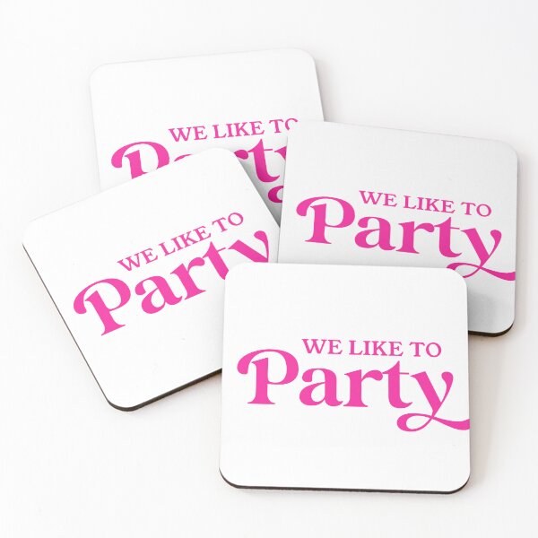 Item preview, We Like to Party Hot Pink Fun Bridesmaid Bridal Squad designed and sold by Stickers by @molllyclare.
