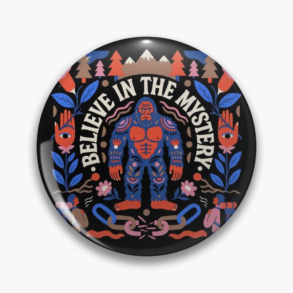 Item preview, Believe In The Mystery Psychedelic Bigfoot Folk Art designed and sold by zzz888.