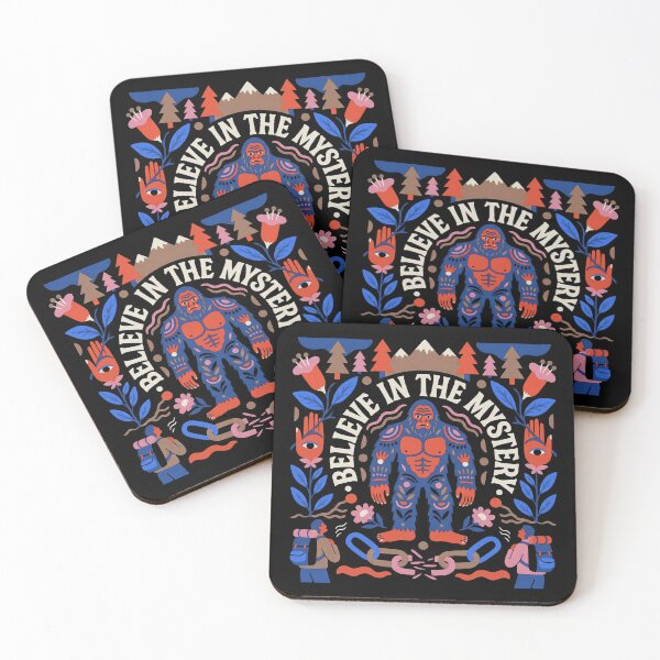 Item preview, Believe In The Mystery Psychedelic Bigfoot Folk Art designed and sold by zzz888.