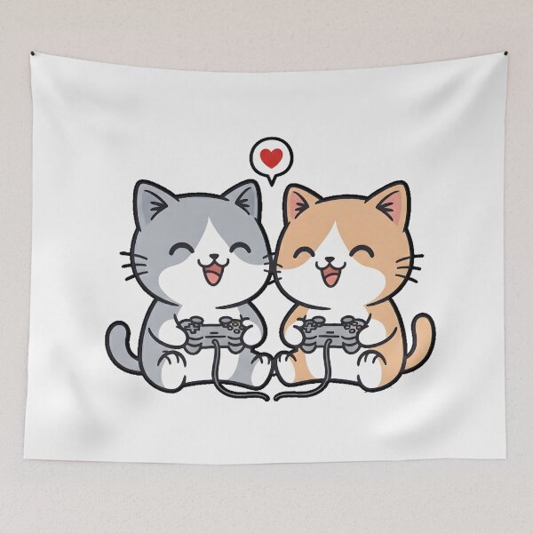 Item preview, Cute Couple Cats Gaming designed and sold by CuteKats.
